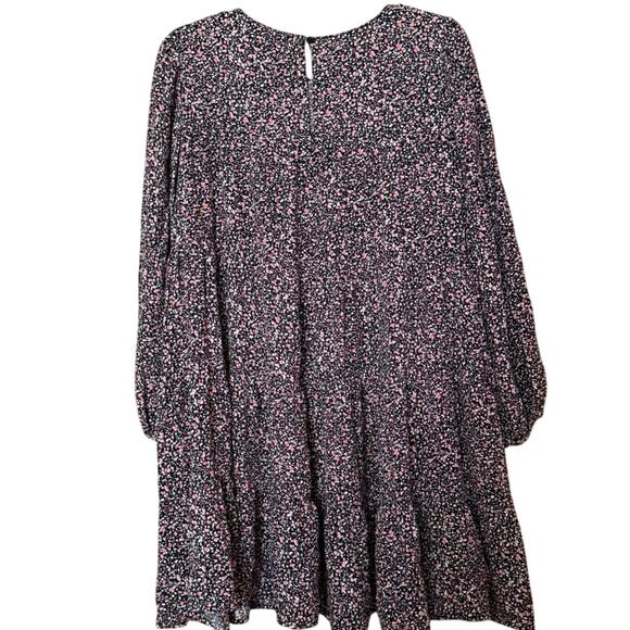 Zara ditsy floral tiered boho babydoll mini dress oversized layer tiers M medium - Picture 2 of 7